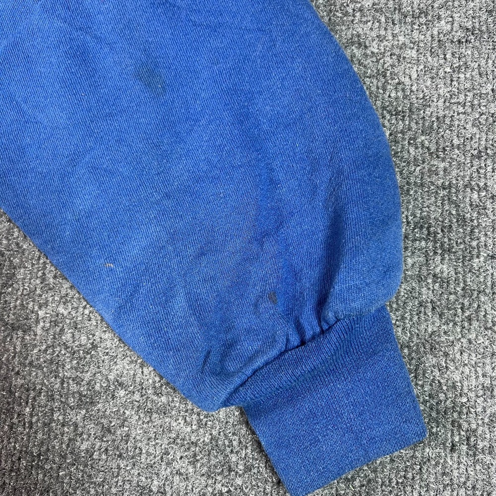 Vintage Jerzees Super Sweats Mens Large Blue G Lions Applique Pullover USA Made - Picture 9 of 11